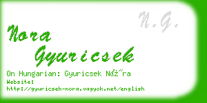 nora gyuricsek business card